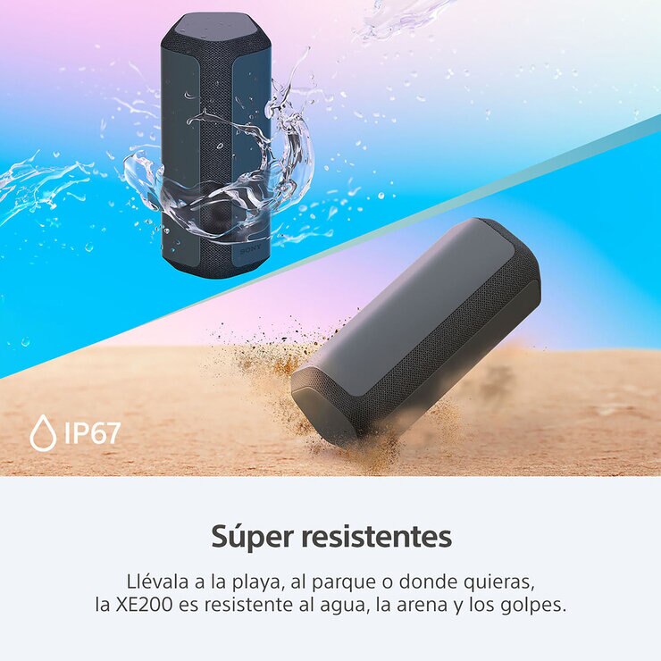 Sony SRS-XE200 Bocina Inalámbrica Portátil Gris — Imagen 2 de 3