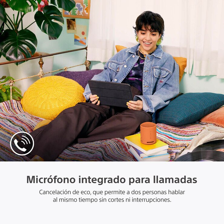 Sony SRS-XB100 Bocina Inalámbrica Portátil Naranja — Imagen 3 de 4
