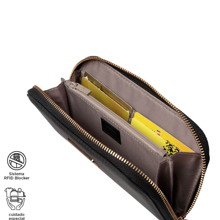 Bolso Fatima con Billetera Adelaide Negro Totto   — Imagen 4 de 4