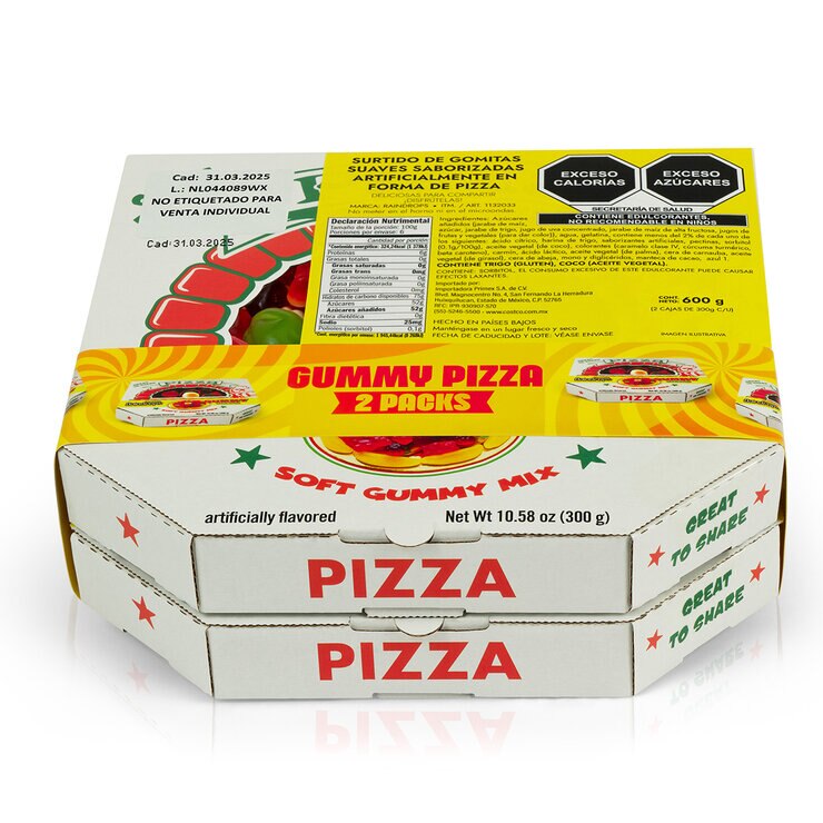 Raindrops Surtido de Gomitas en Forma de Pizza 600g — Imagen 1 de 4