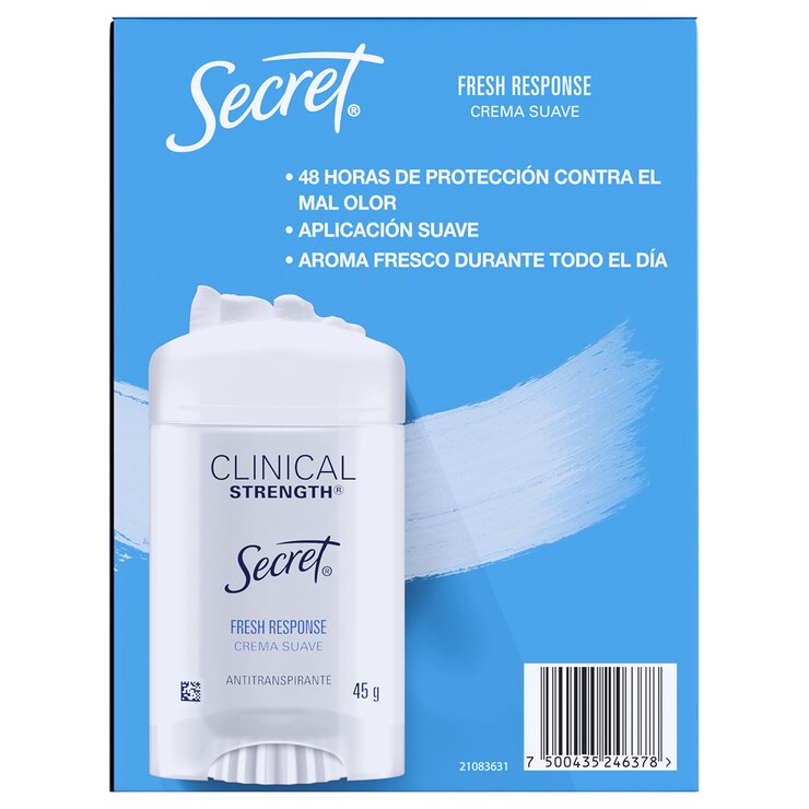 Secret Antitranspirante en crema Clinical Strength 4 piezas de 45 g — Imagen 4 de 4