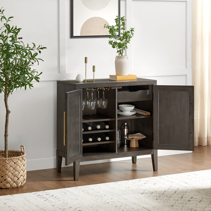 Pike & Main, Gabinete Para Vinos Con Almacenamiento — Imagen 3 de 4