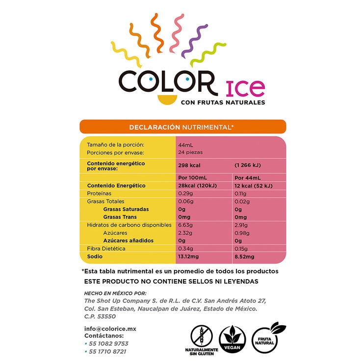 Color Ice Congeladas de Frutas 24 pzs de 44 ml — Imagen 2 de 4