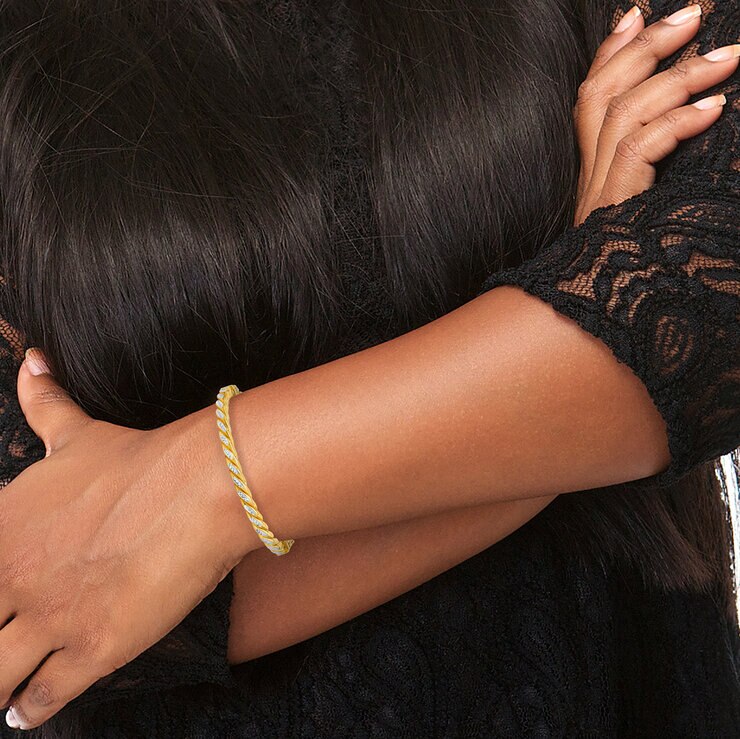 Pulsera, Oro Dos Tones de 14K — Imagen 2 de 4