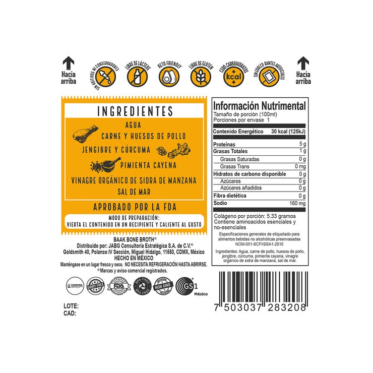 Baak Caldo de Huesos 28 pzs de 140 ml — Imagen 4 de 4