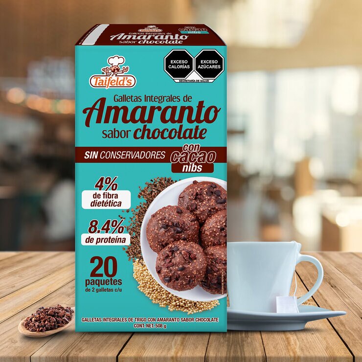 Taifelds Galletas Integrales de Amaranto Sabor Chocolate 508 g — Imagen 3 de 4