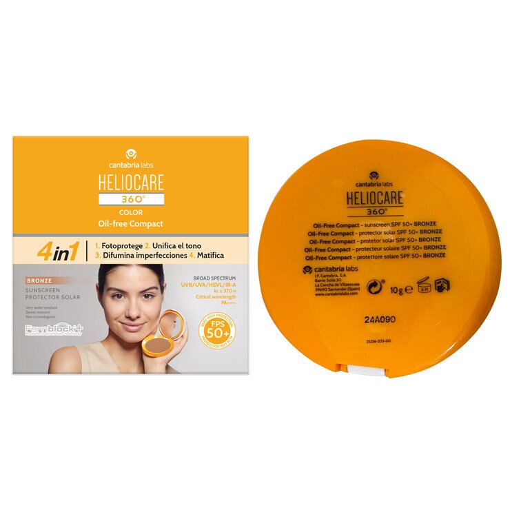 Heliocare 360° Color Compact Oil Free Bronze FPS50+ 10g — Imagen 2 de 3
