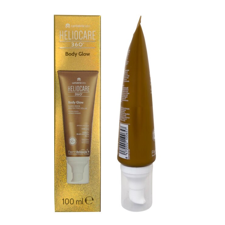 Heliocare 360° Body Glow Protector Solar FPS 50+ 100ml — Imagen 2 de 3