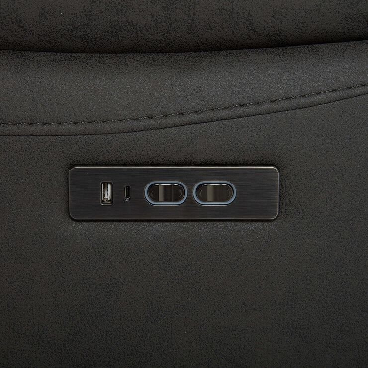 GilmanCreek Furniture, Sofá Seccional Reclinable Eléctrico de Tela con Reposacabezas Eléctricos — Imagen 2 de 4