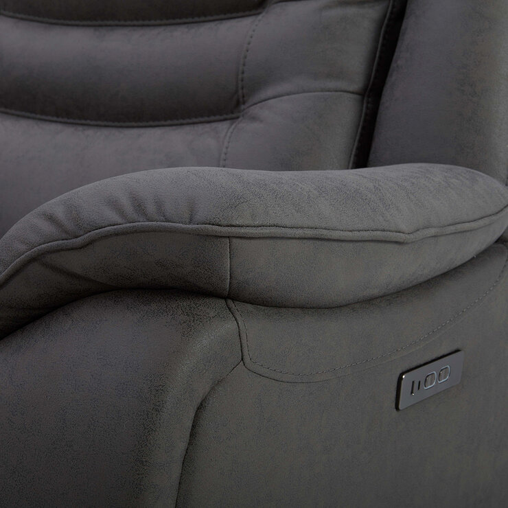 GilmanCreek Furniture, Sofá Seccional Reclinable Eléctrico de Tela con Reposacabezas Eléctricos — Imagen 4 de 4