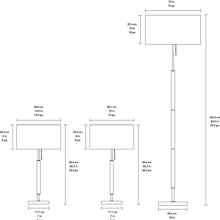 Addeso, Juego de Lámparas de 3 piezas — Imagen 3 de 4