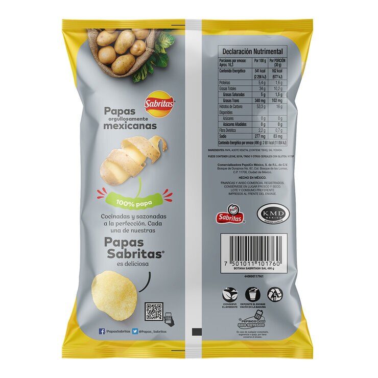Sabritas Papas Original Super Size 490 g — Imagen 3 de 4