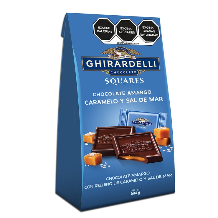 Ghirardelli Chocolate Amargo Caramelo y Sal de Mar 604 g — Imagen 1 de 3
