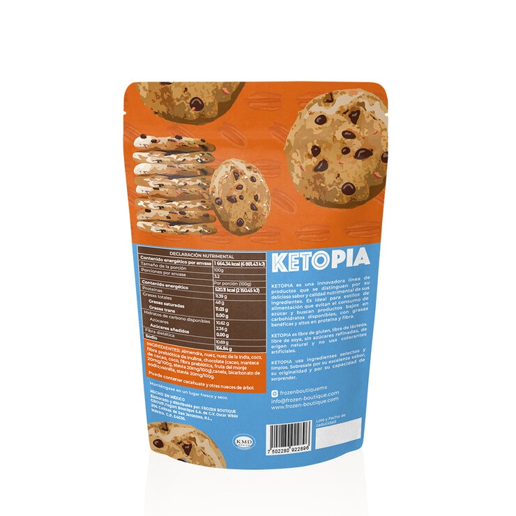 Ketopia Galletas Sin Harina con Chispas de Chocolate y Nuez  320 g — Imagen 2 de 2