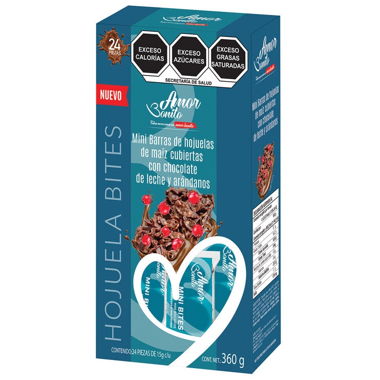 Amor Bonito Hojuelas Bites de Maíz Cubiertas con Chocolate 360g — Imagen 2 de 3