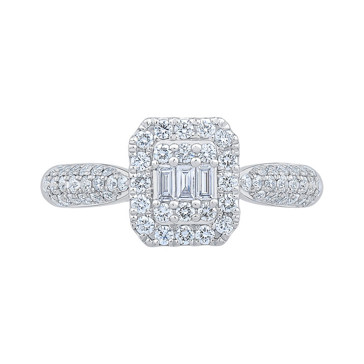 Anillo Nupcial de Diamantes 0.60ctw, Oro Blanco de 14K — Imagen 2 de 4