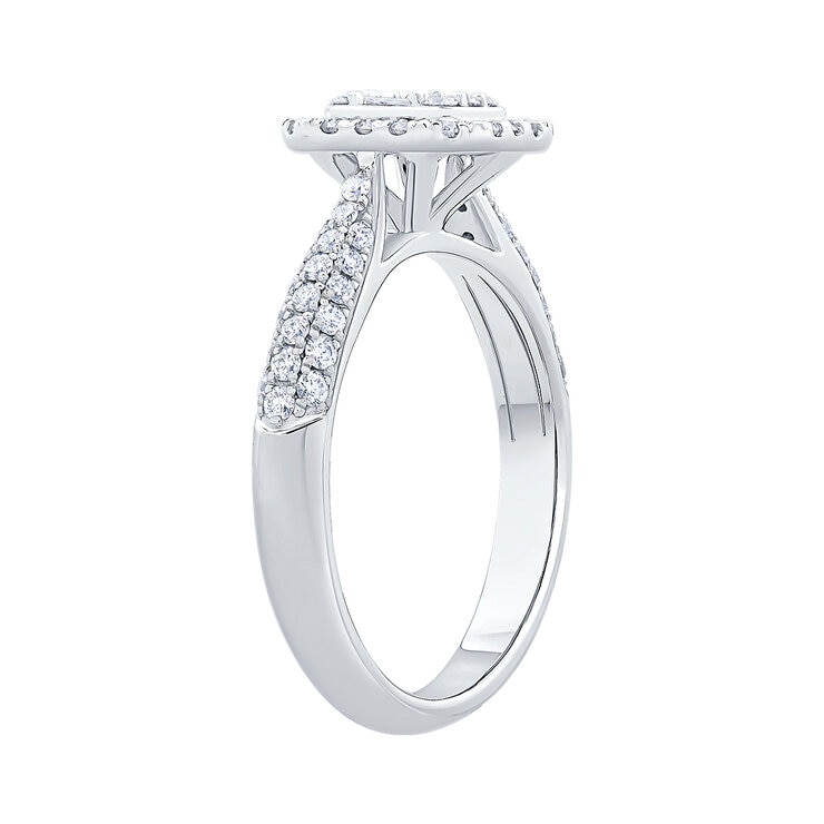 Anillo Nupcial de Diamantes 0.60ctw, Oro Blanco de 14K — Imagen 3 de 4