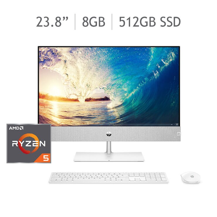 HP Pavilion All-In-One 24-ca0012la Desktop 23.8" Full HD AMD Ryzen 5 8GB 512GB SSD — Imagen 1 de 4