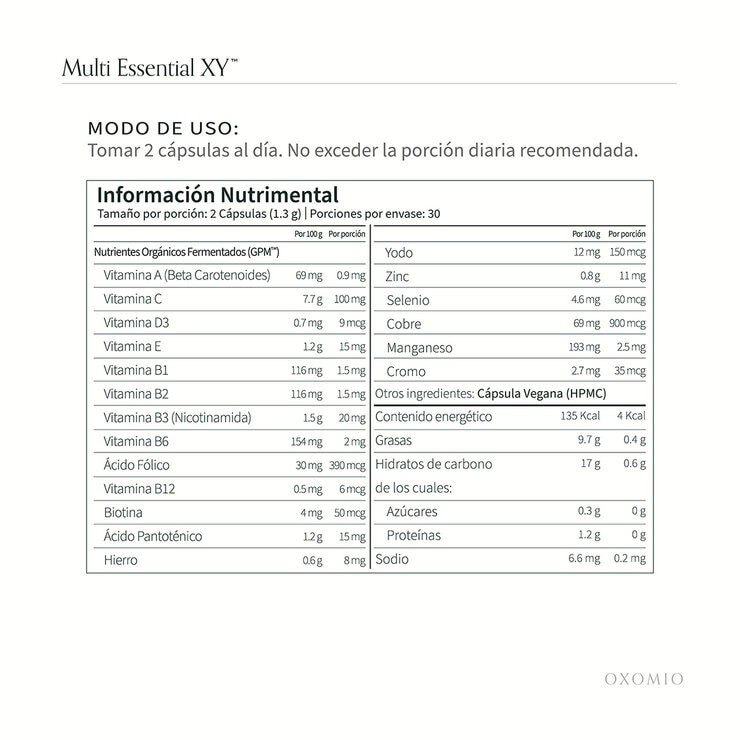 Oxomio Multivitamínico para Hombre 60 Cápsulas + Eco- refill de 60 cápsulas  — Imagen 3 de 4