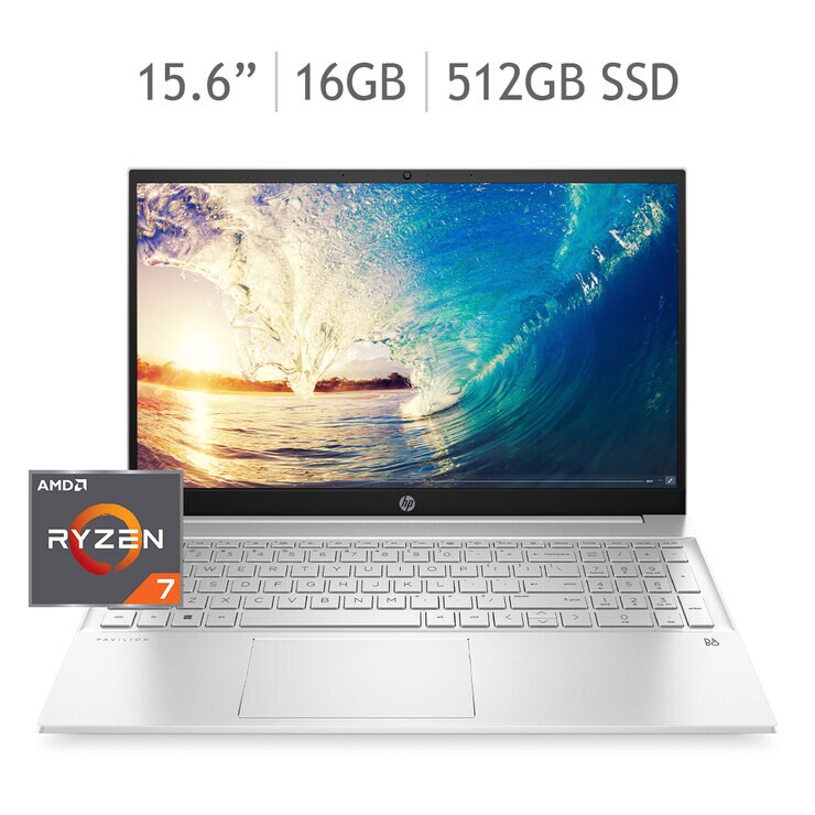 HP Pavilion 15-eh3002la Laptop 15.6" Full HD AMD Ryzen 7 16GB 512GB SSD  — Imagen 1 de 4