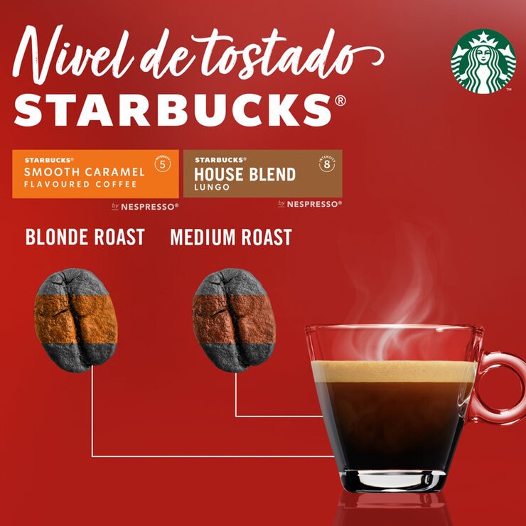 Starbucks Cápsulas Nespresso House Blend y Caramel 40 Cápsulas  — Imagen 2 de 4