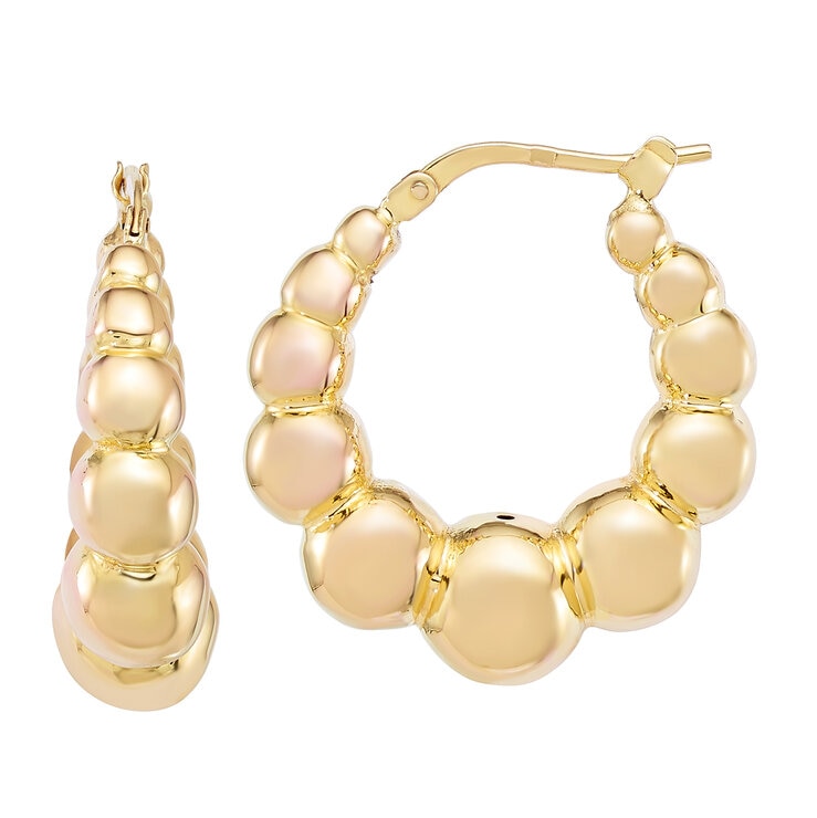 Arracadas, Oro Amarillo de 14kt — Imagen 2 de 4