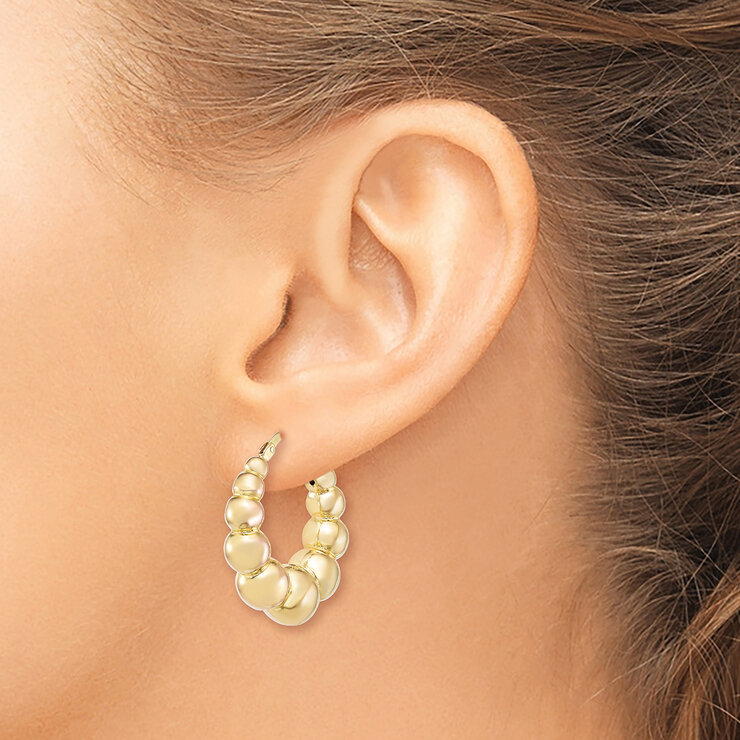 Arracadas, Oro Amarillo de 14kt — Imagen 3 de 4