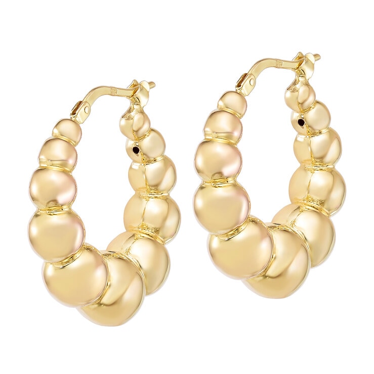 Arracadas, Oro Amarillo de 14kt — Imagen 4 de 4