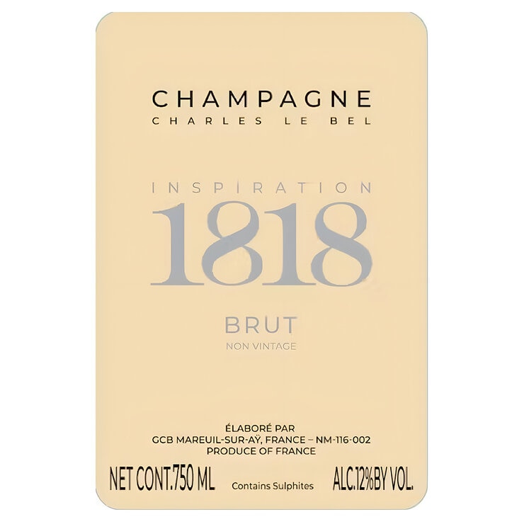 Champagne Charlses Le Bel Inspiration 1818 Brut 750 ml — Imagen 3 de 3