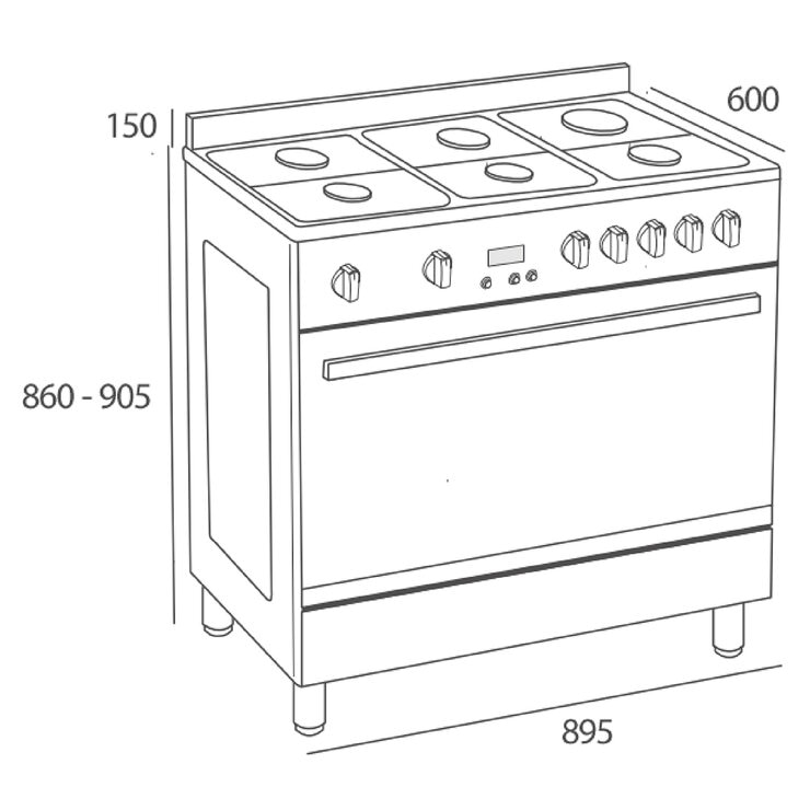 Teka Estufa de Piso con 6 Quemadores — Imagen 2 de 3