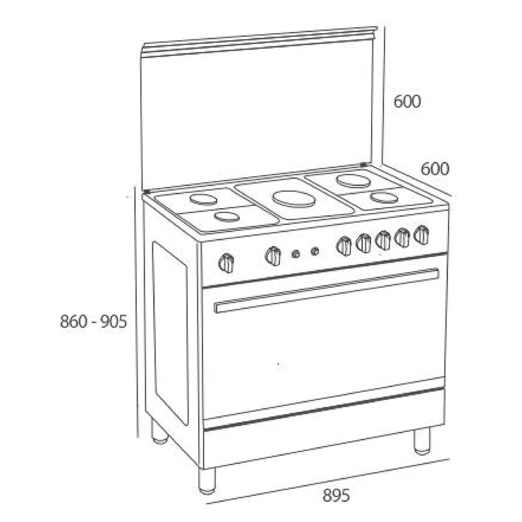 Teka Estufa de Piso con 5 Quemadores — Imagen 3 de 3