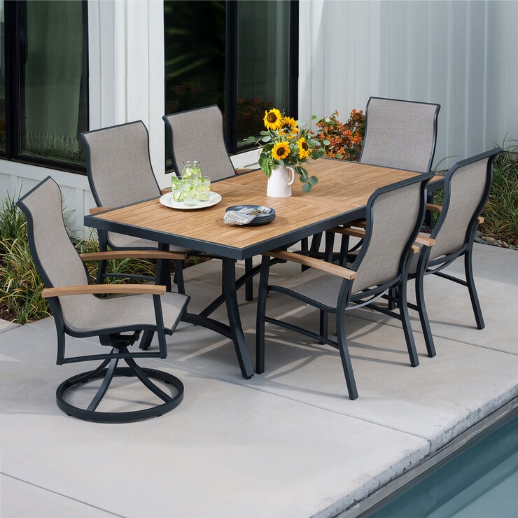 SunVilla, Juego de Comedor para Exterior de 7 Piezas Wills — Imagen 1 de 4