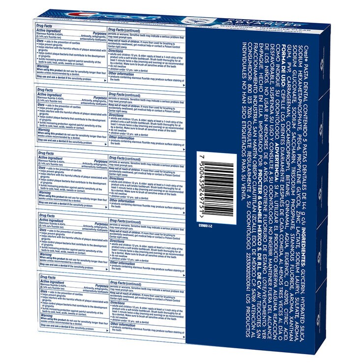 Crest Pasta de Dientes Pro Health Advanced 5 pzas de 144 g c/u — Imagen 3 de 4