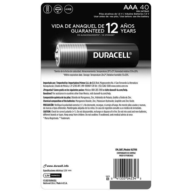 Duracell, AAA Power Boost de 40 piezas — Imagen 2 de 2