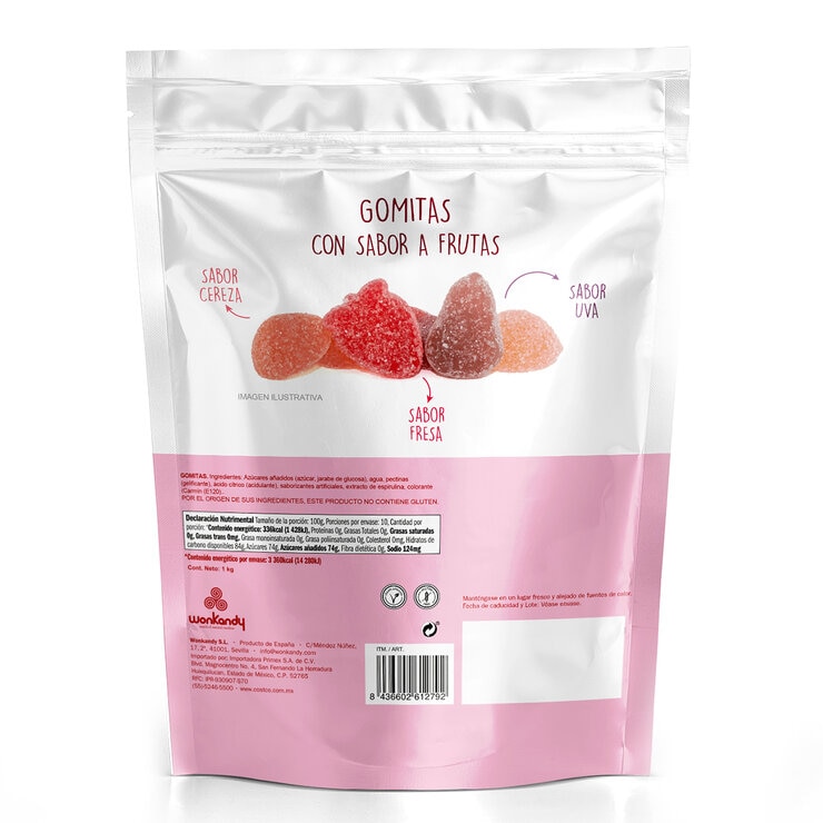 Wonkandy Gomitas con Sabor a Frutas 1 kg — Imagen 2 de 2