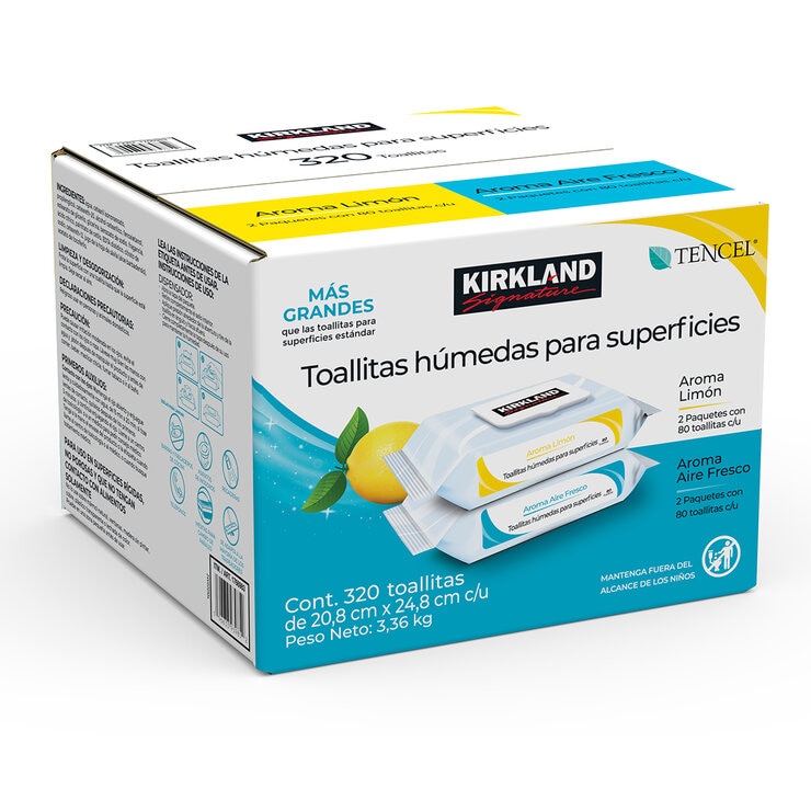 Kirkland Signature Toallitas para Superficies 4 paquetes de 80 Toallitas — Imagen 1 de 2