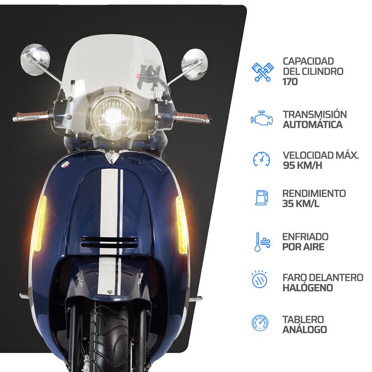 Vento Motocicleta Hipster 170cc Azul  — Imagen 4 de 4