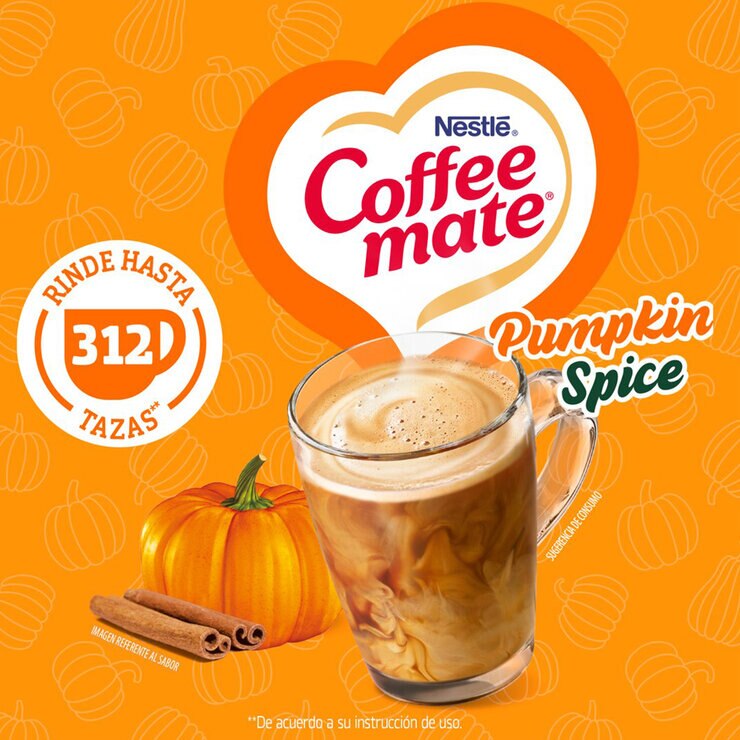Coffee Mate Sustituto de Crema en Polvo Sabor Calabaza y Especias 1.25 kg — Imagen 3 de 4