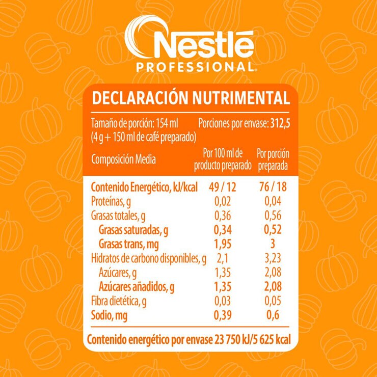 Coffee Mate Sustituto de Crema en Polvo Sabor Calabaza y Especias 1.25 kg — Imagen 2 de 4