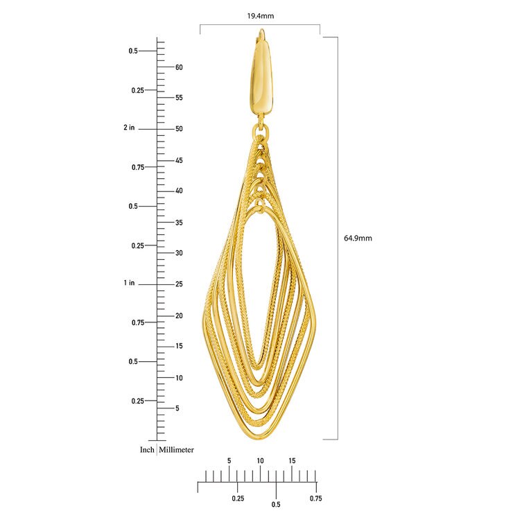 Aretes, Oro Amarillo de 14K — Imagen 2 de 4