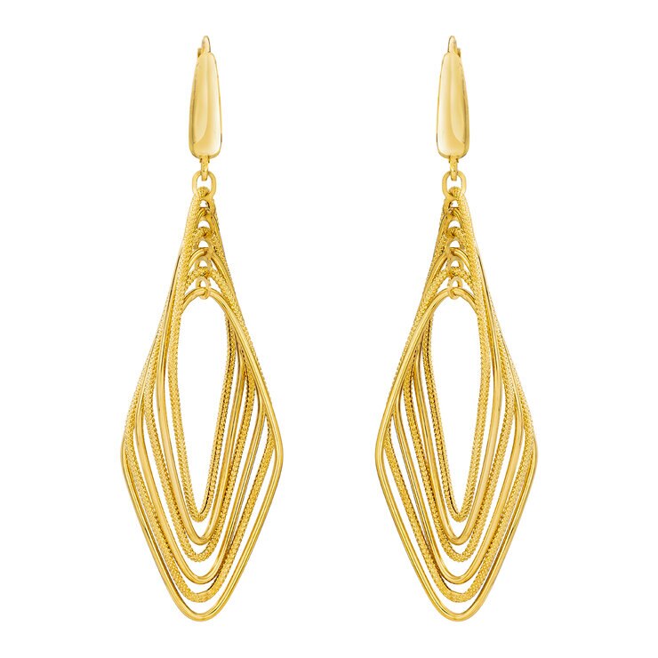 Aretes, Oro Amarillo de 14K — Imagen 3 de 4