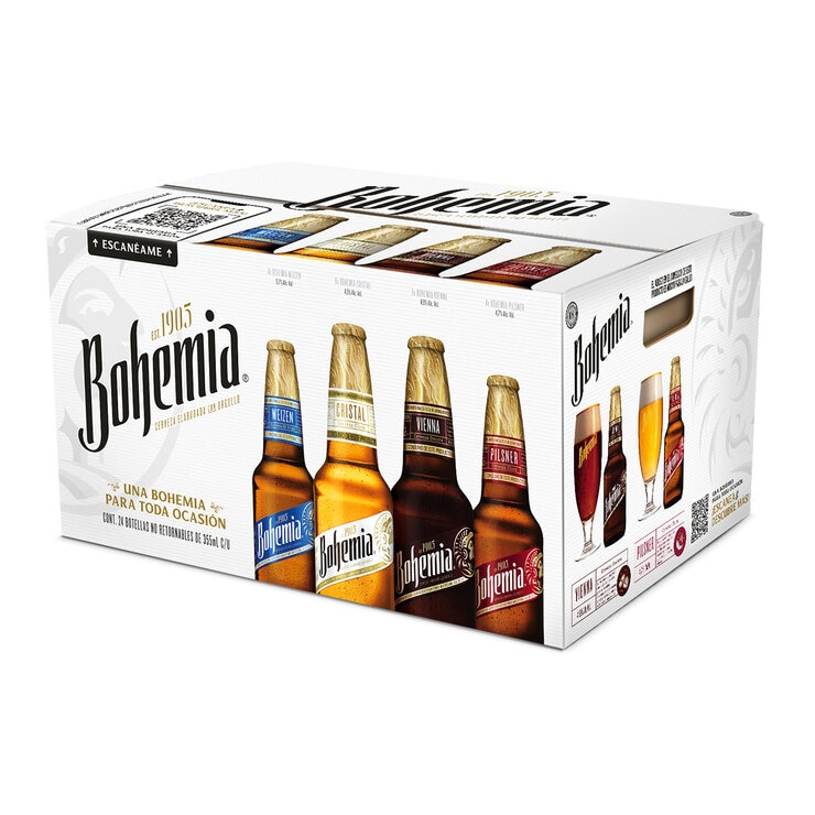 Cerveza Bohemia Variety Pack 24/355 ml — Imagen 1 de 4