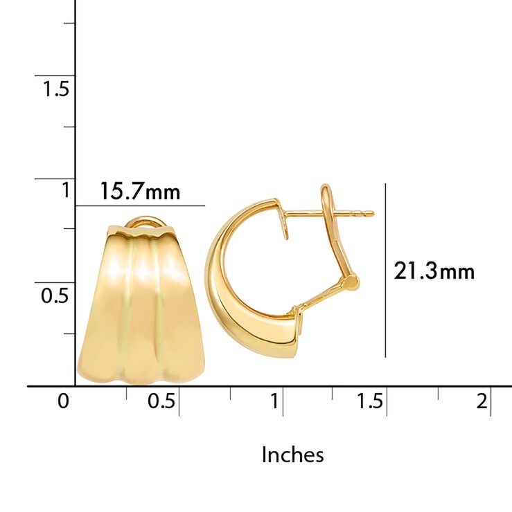 Aretes, Oro Amarillo de 14K — Imagen 3 de 4