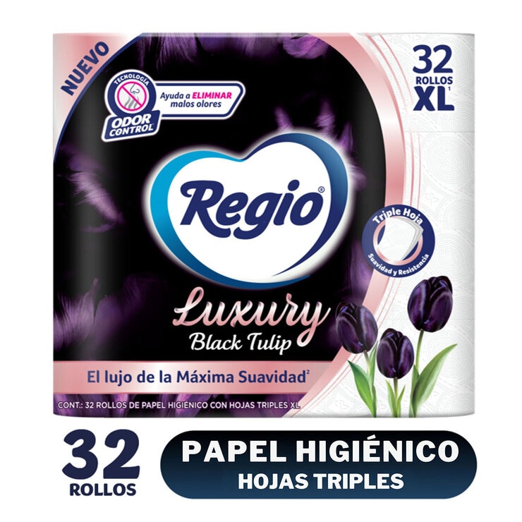 Regio Luxury Black Tulip Papel Higiénico 32 Rollos — Imagen 3 de 4