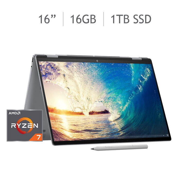 HP Envy x360 16-ad0003la Laptop 16" 2.8K OLED AMD Ryzen 7 16GB 1TB SSD + Stylus Pen — Imagen 1 de 4