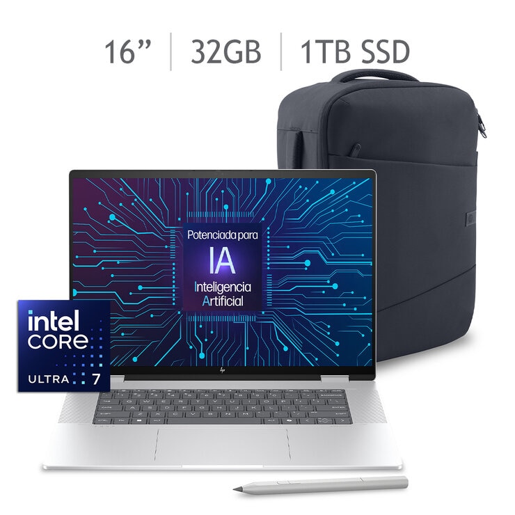 HP Envy x360 16-ac0000la Laptop 16" 2.8K OLED Intel Core Ultra 7 32GB 1TB SSD + Stylus Pen + Mochila — Imagen 1 de 4