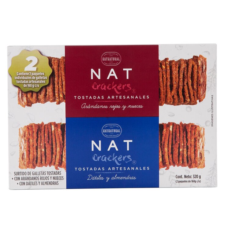 Nat Crackers Tostadas Artesanales Surtidas 320 g — Imagen 1 de 3