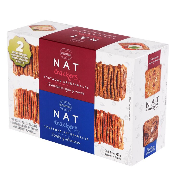 Nat Crackers Tostadas Artesanales Surtidas 320 g — Imagen 2 de 3