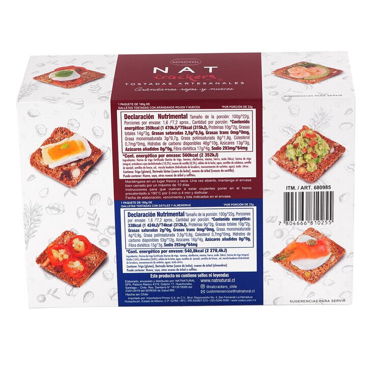 Nat Crackers Tostadas Artesanales Surtidas 320 g — Imagen 3 de 3