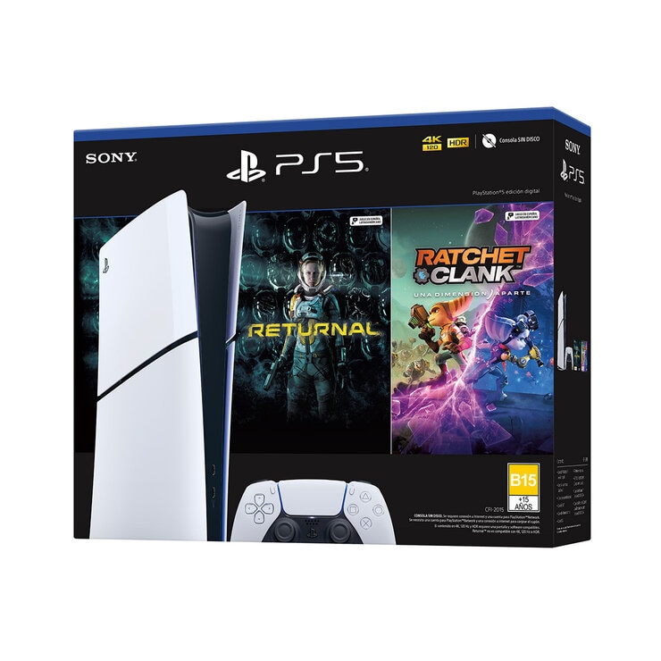 PlayStation 5 Bundle (Modelo Slim) con 2 Juegos - Digital — Imagen 3 de 3